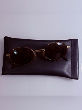 Vintage Ray-Ban B&L W2543 Rituals Oval Sunglasses Gold-tone metal Bar B-15 1990s